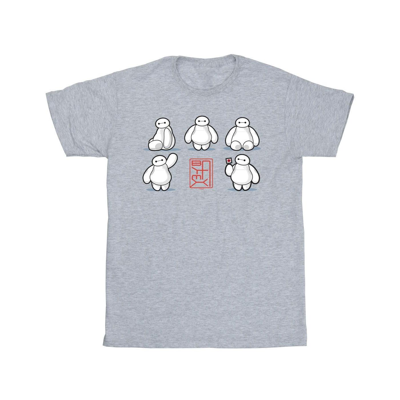 Image of Big Hero 6 Baymax Many Poses Tshirt Jungen Grau 140/146