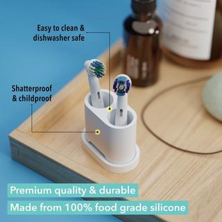 Qikfresh  Zahnbürsten- und Aufsteckbürstenhalter 2er 