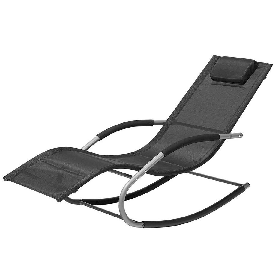 Beliani Schaukel-Sonnenliege aus Stahl Modern CARANO  