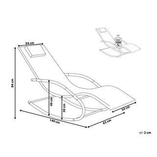 Beliani Transat à bascule en Acier Moderne CARANO  