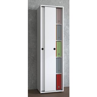 VCM Armoire de bureau Livres Classeurs Meuble de bureau Armoire Ulas 5 portes coulissantes  