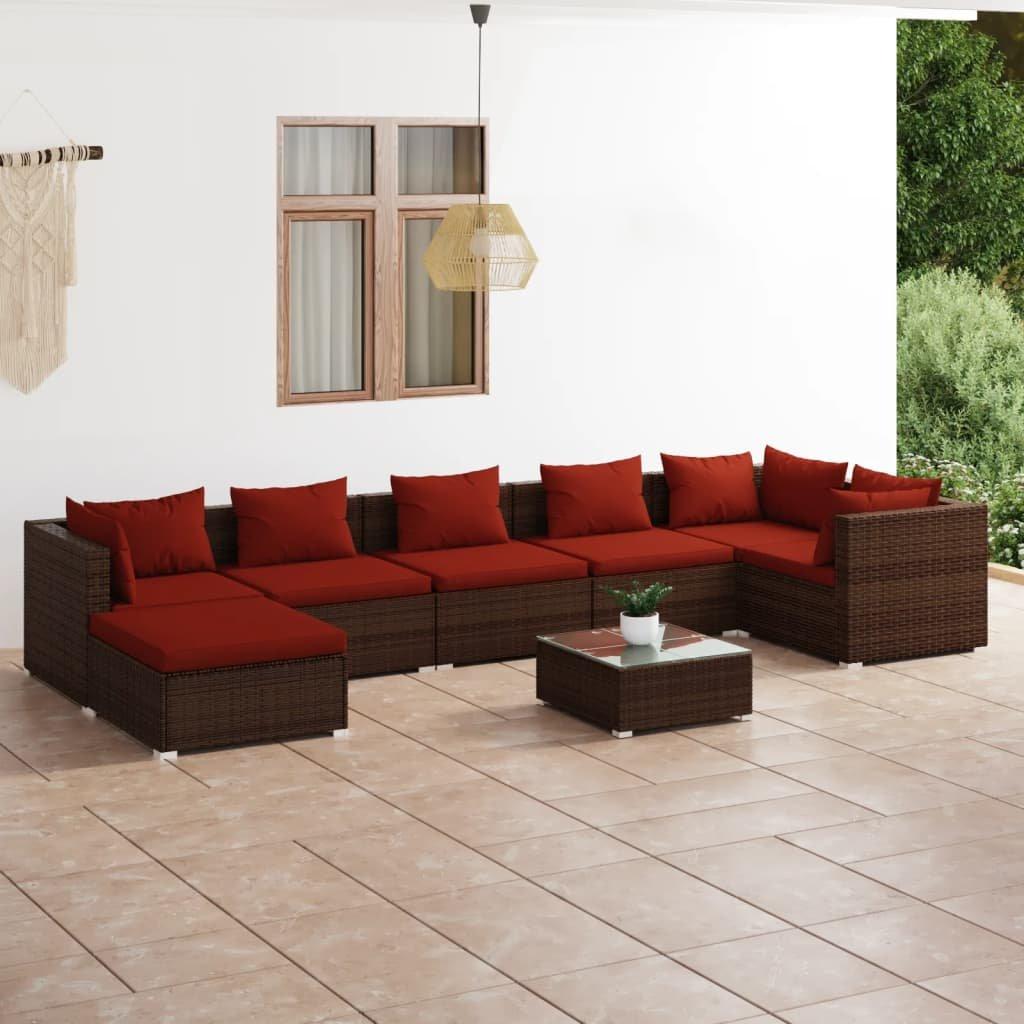 VidaXL set salotto da giardino Polirattan  