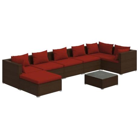 VidaXL set salotto da giardino Polirattan  