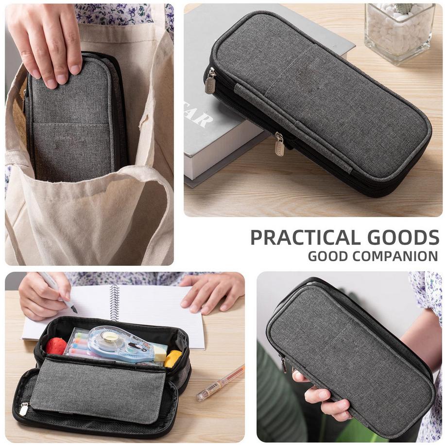 Only-bags.store Trousse à crayons, Trousse à crayons de grande capacité, Trousse à crayons durable, Trousse à crayons à fermeture éclair  