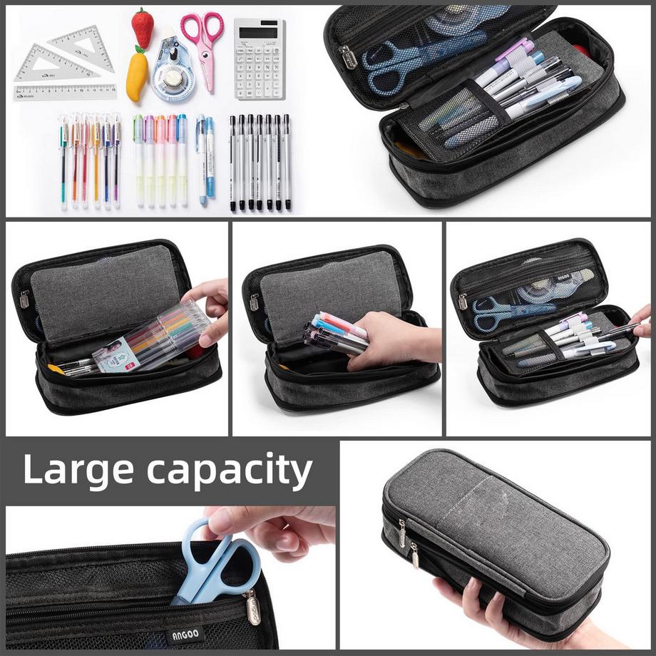 Only-bags.store Trousse à crayons, Trousse à crayons de grande capacité, Trousse à crayons durable, Trousse à crayons à fermeture éclair  