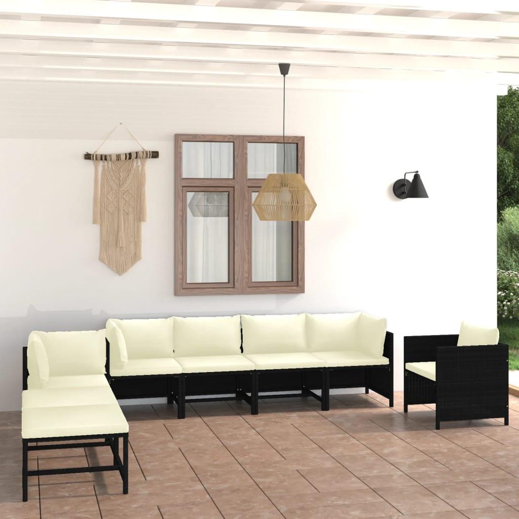 VidaXL set divani da giardino Polirattan  