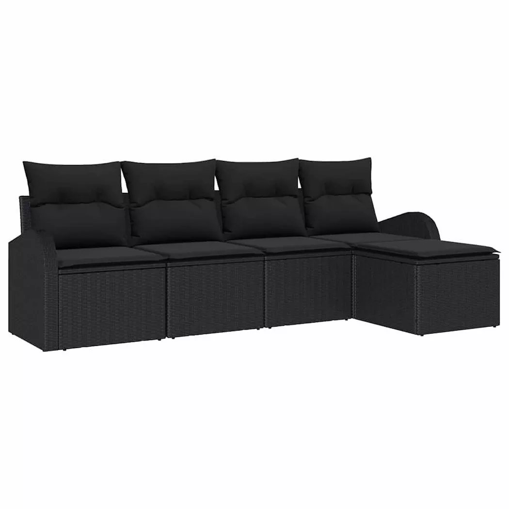VidaXL - Gartensofa poly-rattan, One Size, Schwarz