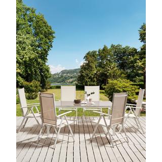 Beliani Lot de 6 chaises de jardin en Aluminium Moderne CATANIA  