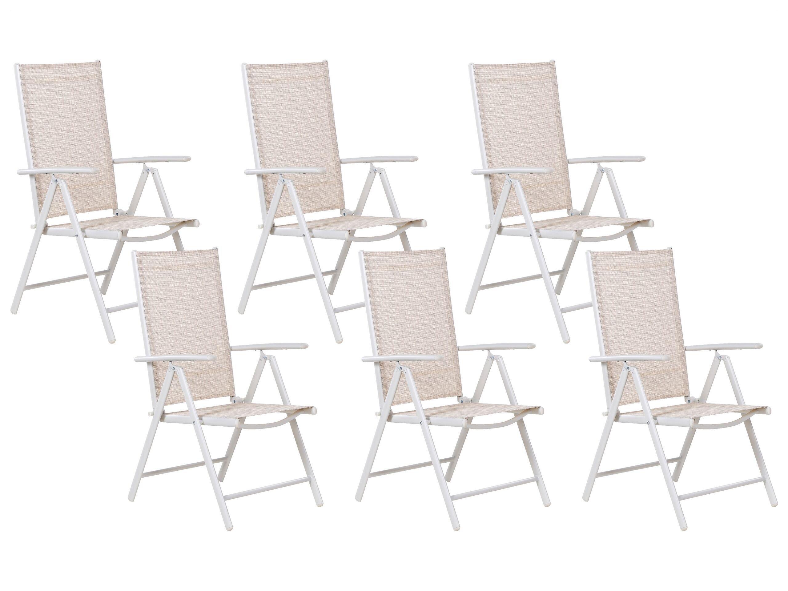 Beliani Lot de 6 chaises en Aluminium Industriel CATANIA  