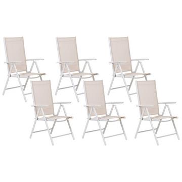 Lot de 6 chaises en Aluminium Industriel CATANIA