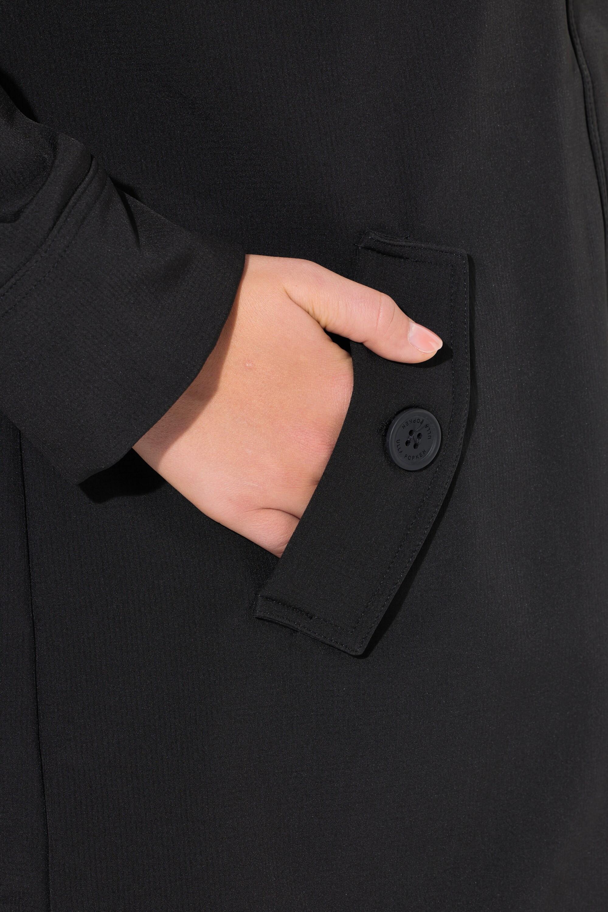 Ulla Popken Cappotto Softshell idrorepellente con cappuccio  