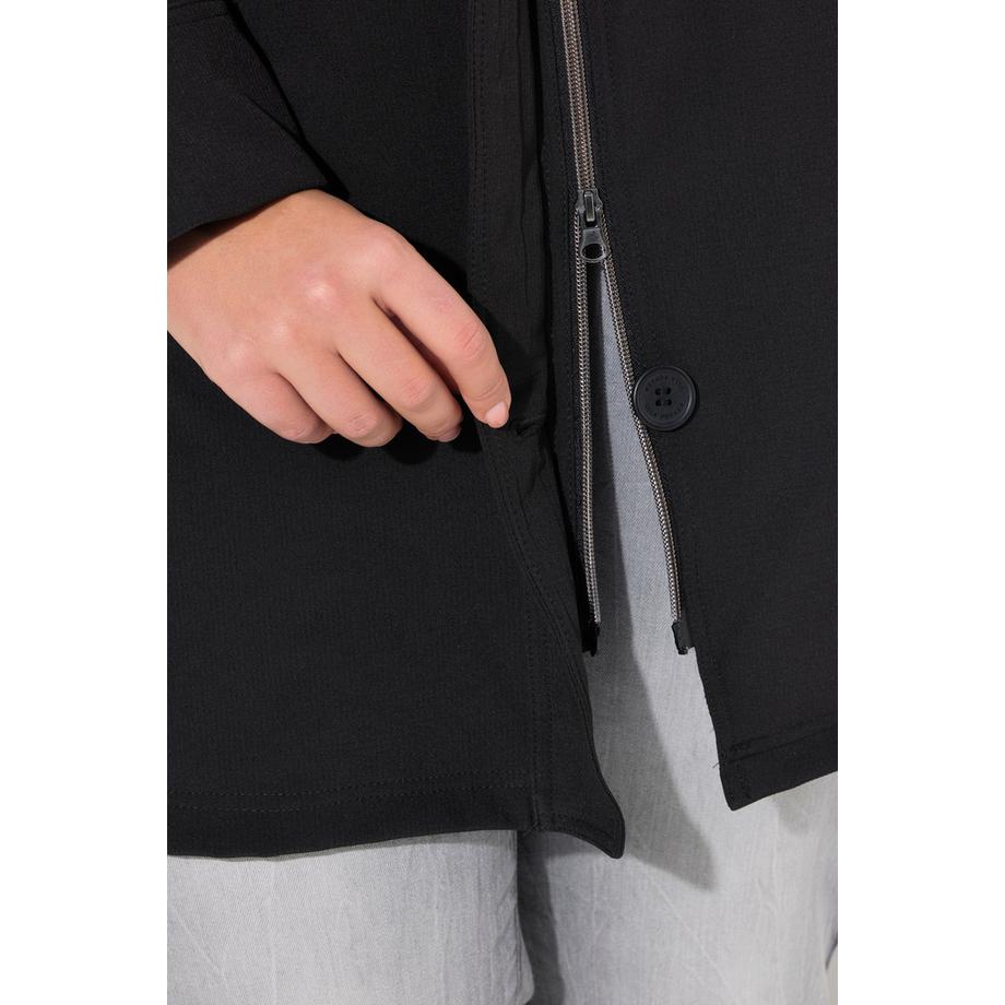 Ulla Popken Softshell-Mantel wasserabweisend Kapuze  