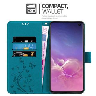 Cadorabo  Hülle für Samsung Galaxy S10 4G Blumen Design Magnetverschluss 