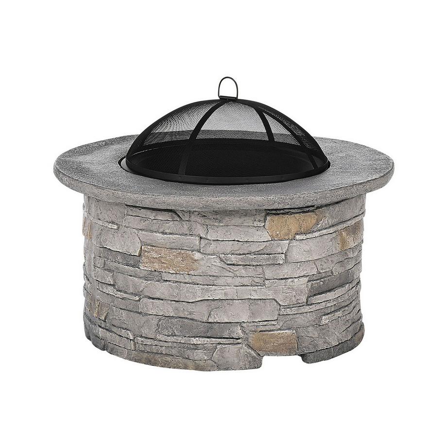 Beliani Foyer avec grille en MgO TAMBORA  