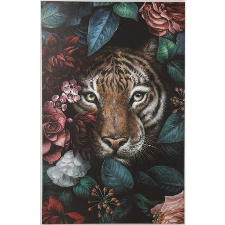 KARE Design Stampa su tela Tigre in fiore 90x140  
