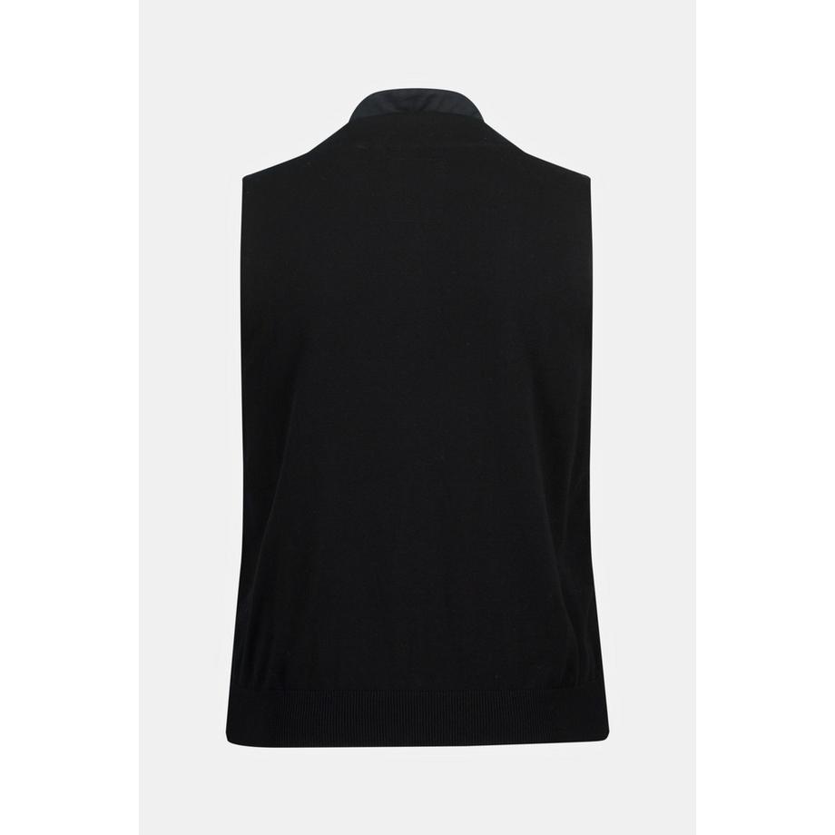 JP1880 Tracht Samt Weste Stehkragen Strickrücken  