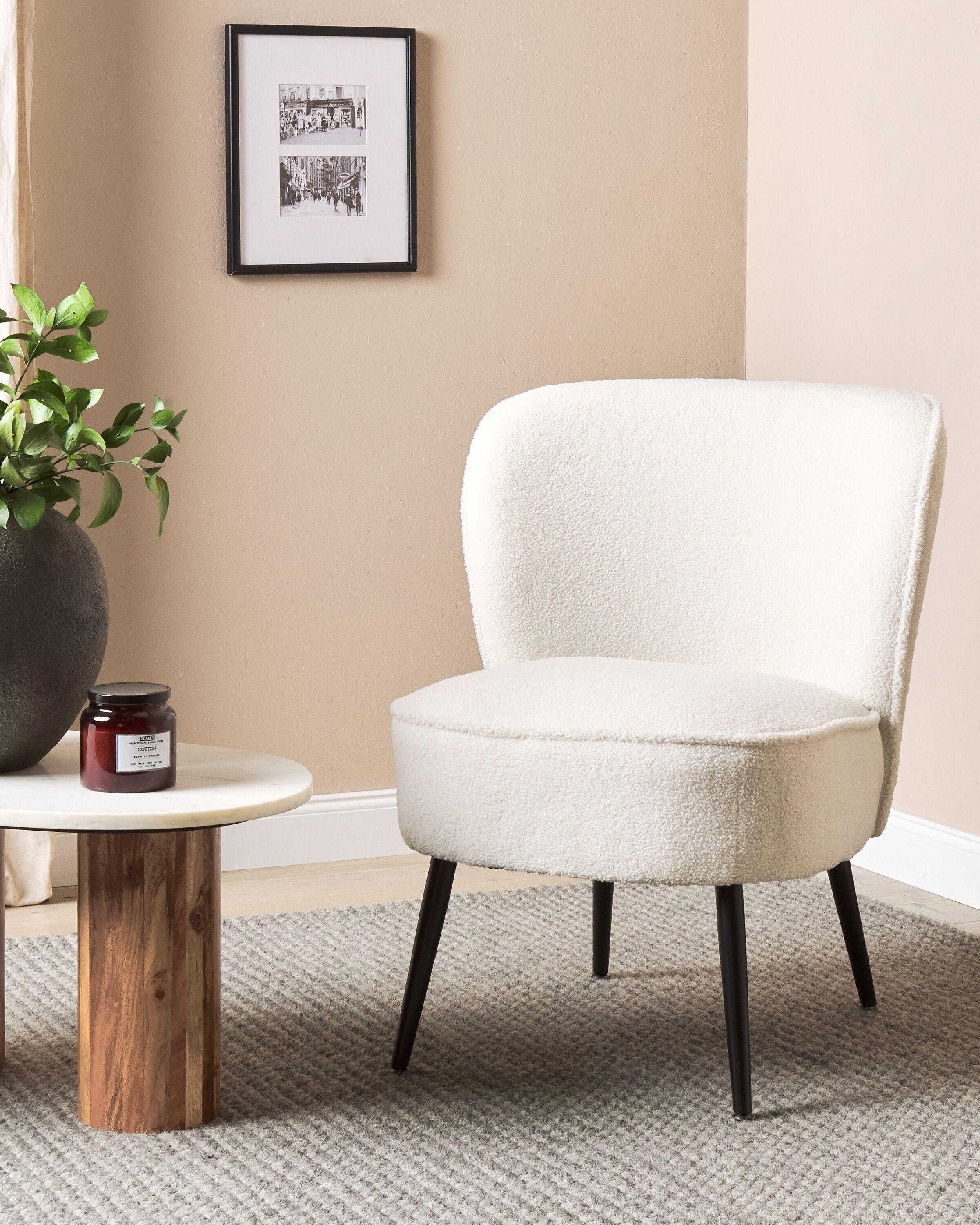 Beliani Fauteuil en Bouclé Moderne VOSS  