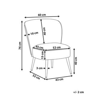 Beliani Fauteuil en Bouclé Moderne VOSS  