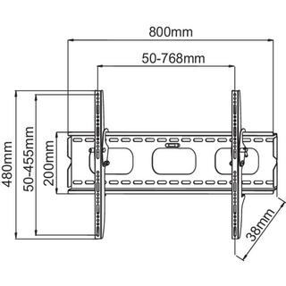 Manhattan  Supporto a parete per TV Livella integrata 94,0 cm (37) - 177,8 cm (70) Inclinabile 