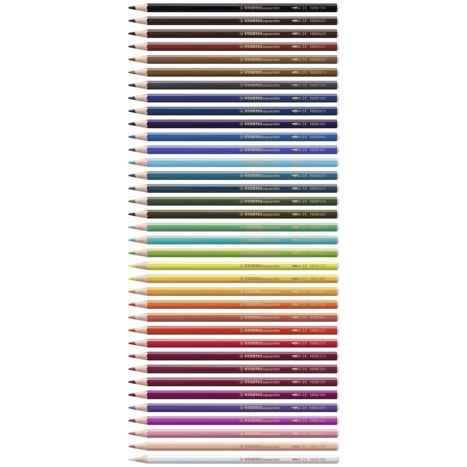 STABILO aquacolor Premium Aquarellfartift Metall-Etui mit 36 Farben  