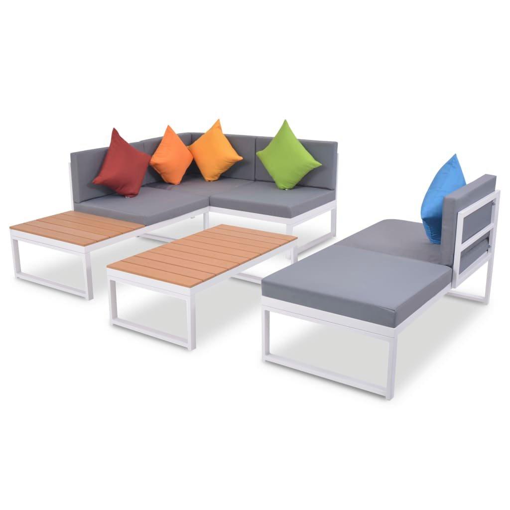 VidaXL Garten-sofa-set aluminium  