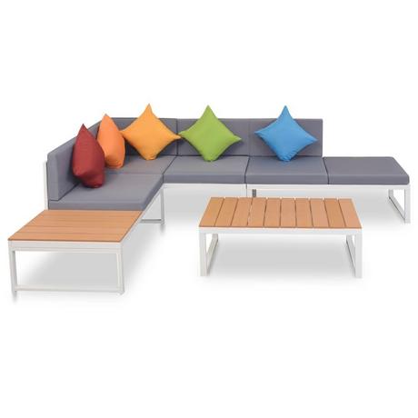 VidaXL Garten-sofa-set aluminium  