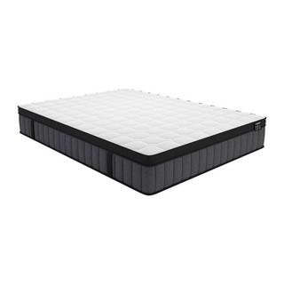 Ysmée Ensemble 140 x 190 cm sommier coffre naturel clair + matelas ressorts ensachés 7 zones et mémoire de forme rafraichissante ép.25cm - TOLCA de YSMÉE  