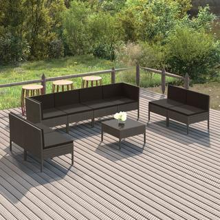 VidaXL Garten-sofagarnitur poly-rattan  