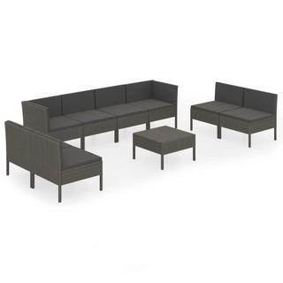 VidaXL Garten-sofagarnitur poly-rattan  