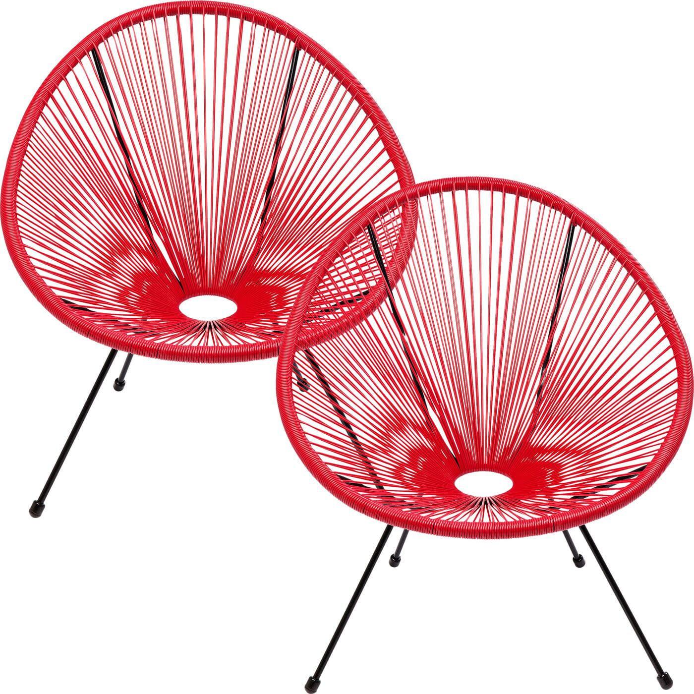 KARE Design Sessel Acapulco Cherry (2er-Set)  