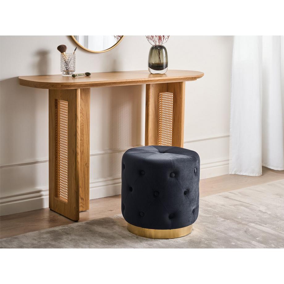 Beliani Pouf en Velours Rétro CARROLLTON  