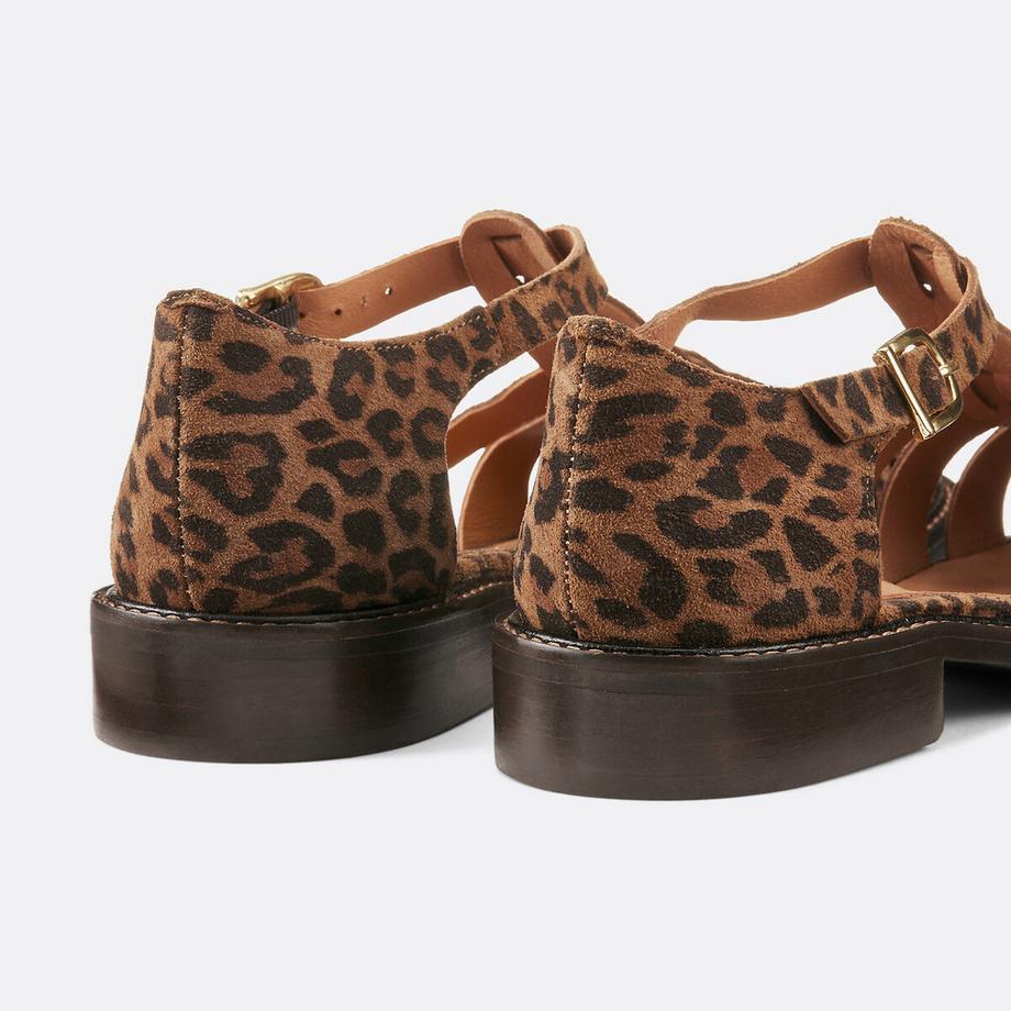 La Redoute Collections Solenn Sandales Signature Imprimé Léopard Sandales cuir imprimé léopard Signature SOLENN 