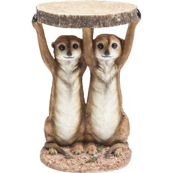 KARE Design Table d'appoint Animal Soeurs Suricates Ø33cm  