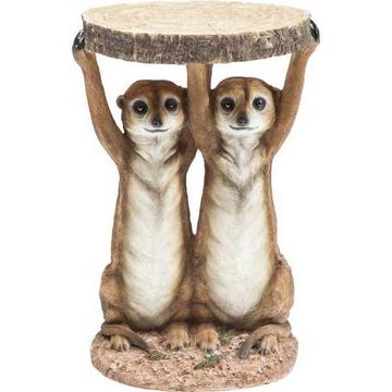 Table d'appoint Animal Soeurs Suricates Ø33cm