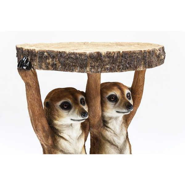 KARE Design Table d'appoint Animal Soeurs Suricates Ø33cm  