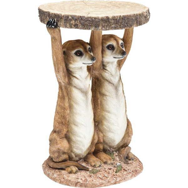 KARE Design Table d'appoint Animal Soeurs Suricates Ø33cm  