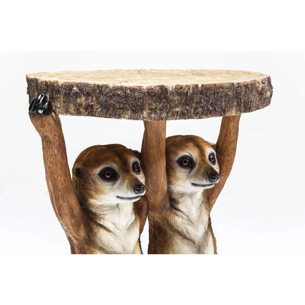 KARE Design Beistelltisch Animal Meerkat Sisters Ø33cm  