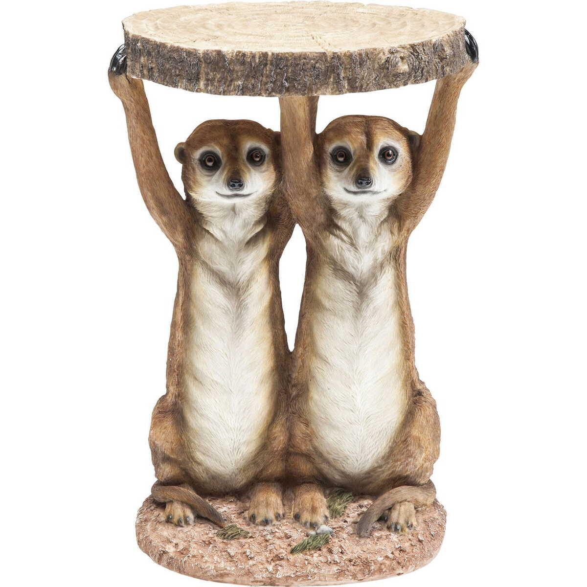 KARE Design Beistelltisch Animal Meerkat Sisters Ø33cm  