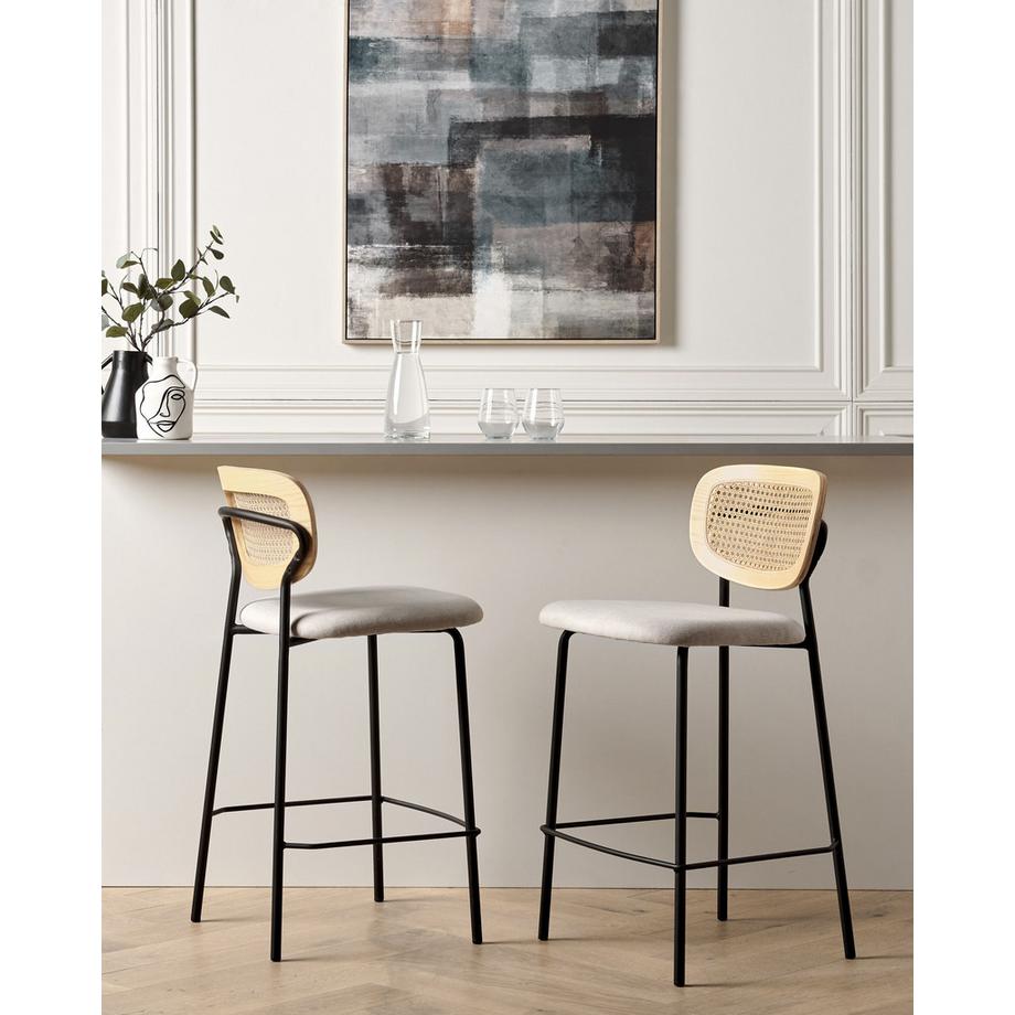 Beliani Set mit 2 Barstühlen aus Eisen Retro MAYETTA  