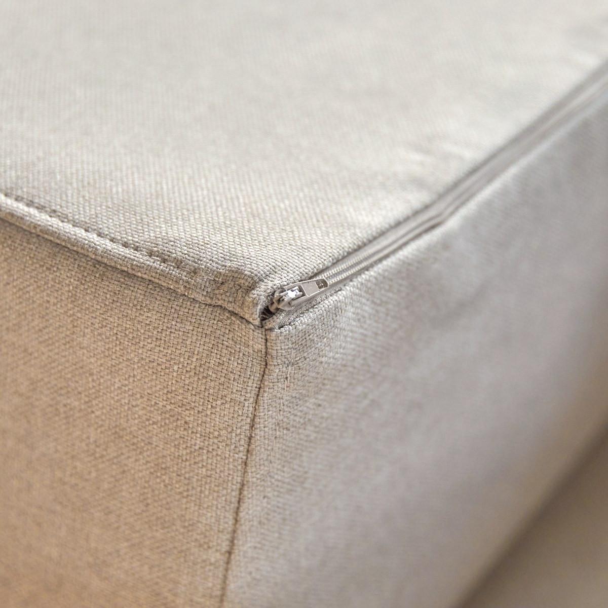 Tikamoon Canapé en tissu écru 2-3 places Finn  