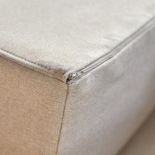 Tikamoon Canapé en tissu écru 2-3 places Finn  