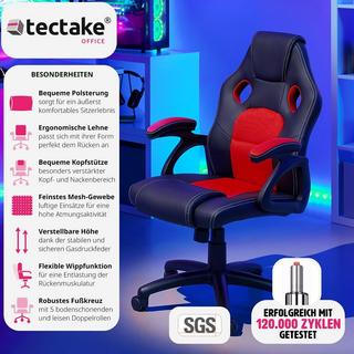 Tectake Sedia da gioco racing Mike  
