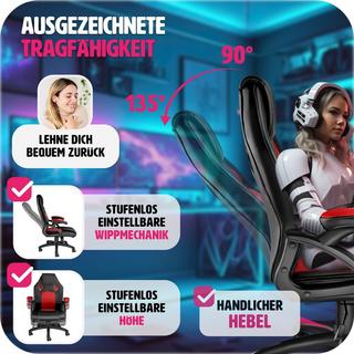 Tectake Sedia da gioco racing Mike  