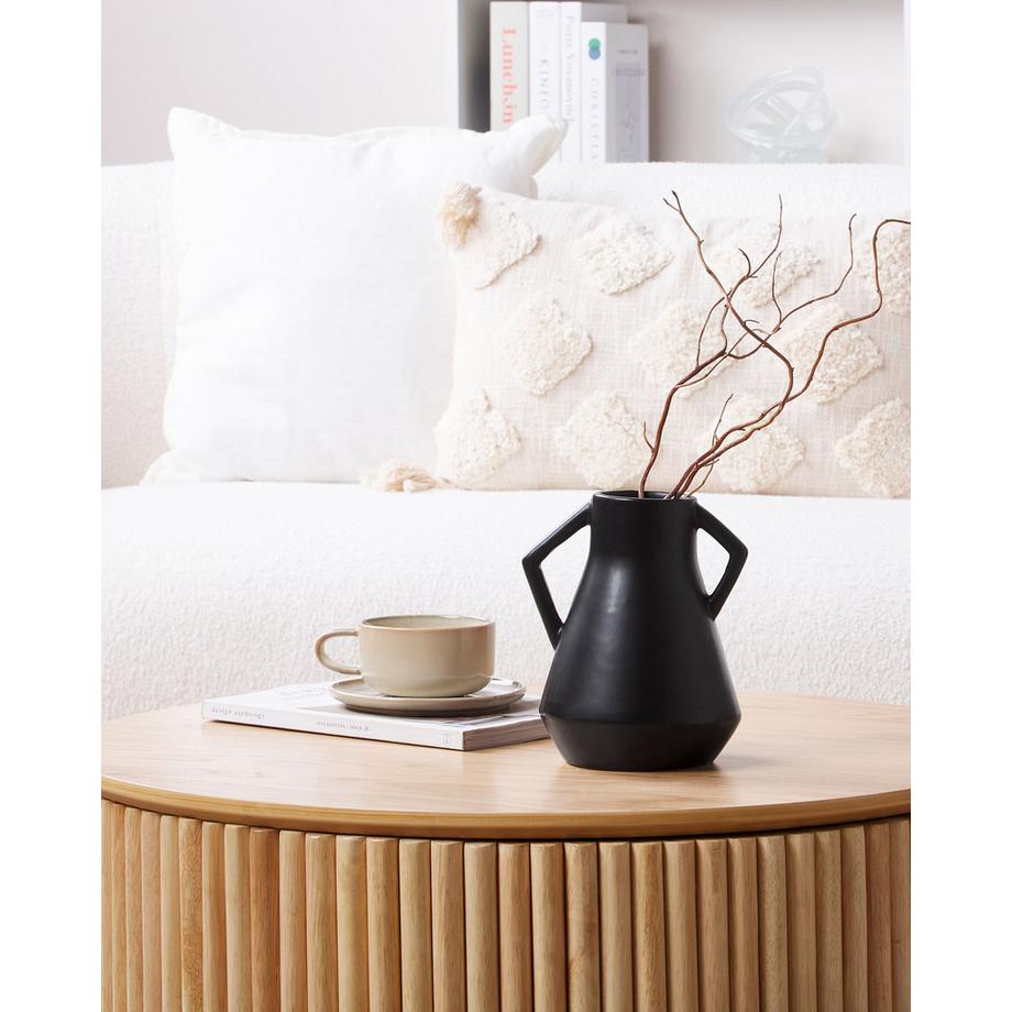 Beliani Blumenvase aus Dolomit Modern FERMI  