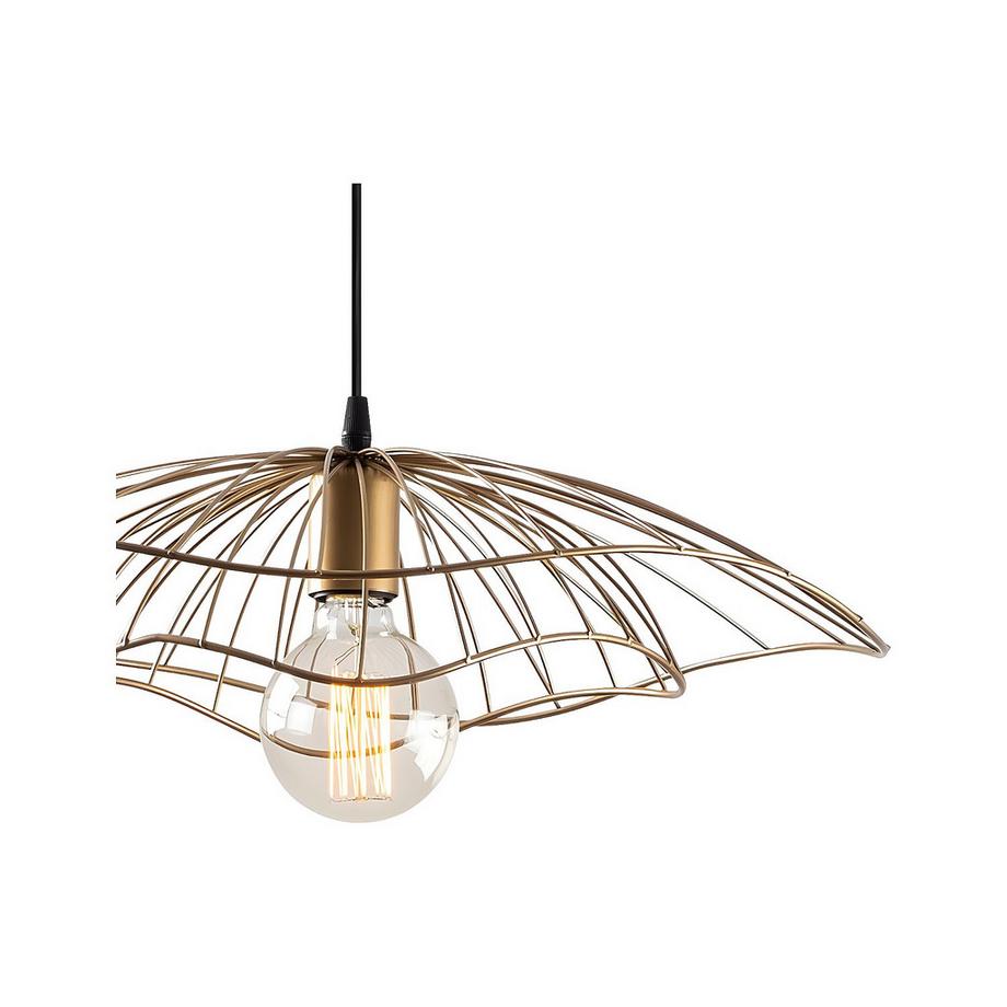 Vente-unique Lampadario cavi D.50 x H.110 a 300 cm in Metallo Dorato Vintage - ATHERIA  