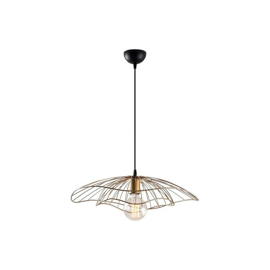 Lampadario cavi D.50 x H.110 a 300 cm in Metallo Dorato Vintage - ATHERIA