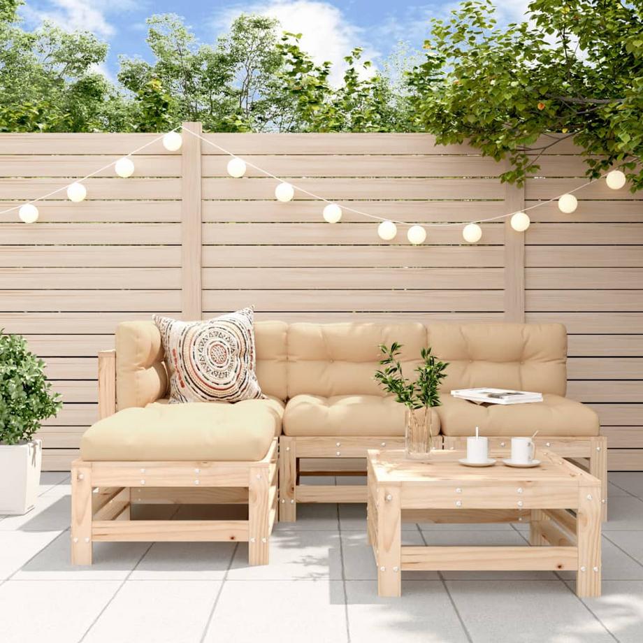 VidaXL Salon de jardin bois de pin  