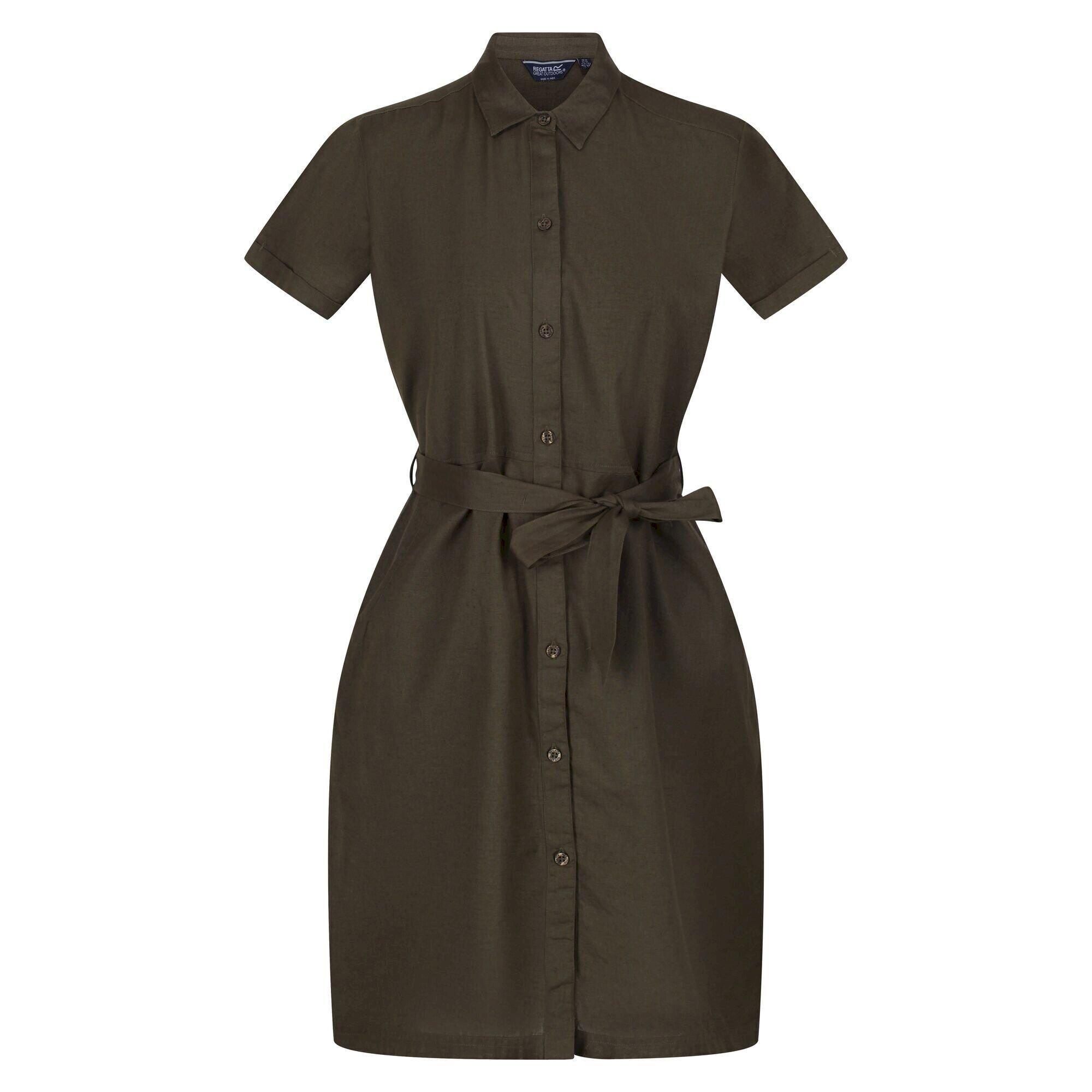Image of Quinta Hemdblusenkleid Damen Olivegrün 44