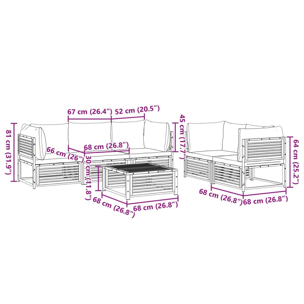 VidaXL set salotto da giardino Legno  