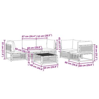 VidaXL set salotto da giardino Legno  